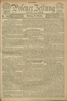 Posener Zeitung. Jg.100, Nr. 744 (23 Oktober 1893) - Mittag=Ausgabe.