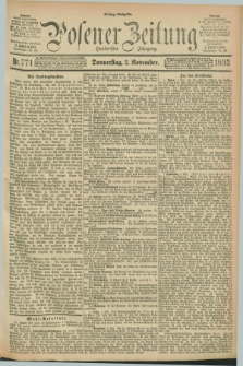 Posener Zeitung. Jg.100, Nr. 771 (2 November 1893) - Mittag=Ausgabe.
