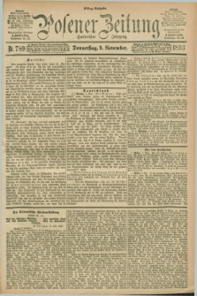 Posener Zeitung. Jg.100, Nr. 789 (9 November 1893) - Mittag=Ausgabe.