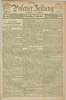 Posener Zeitung. Jg.100, Nr. 808 (16 November 1893) - Abend=Ausgabe.