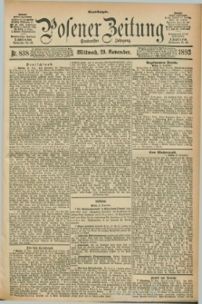 Posener Zeitung. Jg.100, Nr. 838 (29 November 1893) - Abend=Ausgabe.