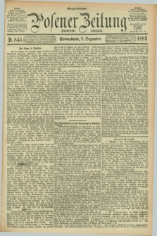 Posener Zeitung. Jg.100, Nr. 845 (2 Dezember 1893) - Morgen=Ausgabe. + dod.