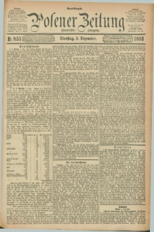 Posener Zeitung. Jg.100, Nr. 853 (5 Dezember 1893) - Abend=Ausgabe.