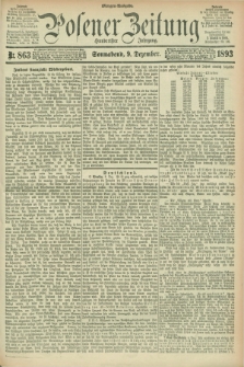Posener Zeitung. Jg.100, Nr. 863 (9 Dezember 1893) - Morgen=Ausgabe. + dod.