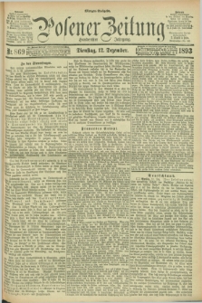 Posener Zeitung. Jg.100, Nr. 869 (12 Dezember 1893) - Morgen=Ausgabe. + dod.