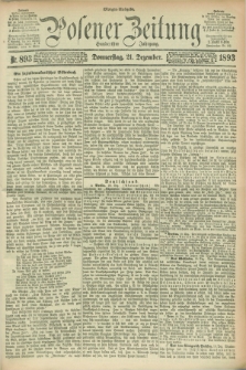 Posener Zeitung. Jg.100, Nr. 893 (21 Dezember 1893) - Morgen=Ausgabe. + dod.