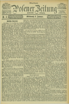 Posener Zeitung. Jg.101, Nr. 4 (3 Januar 1894) - Mittag=Ausgabe.