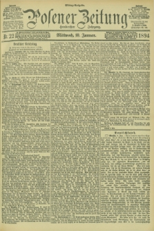 Posener Zeitung. Jg.101, Nr. 22 (10 Januar 1894) - Mittag=Ausgabe.
