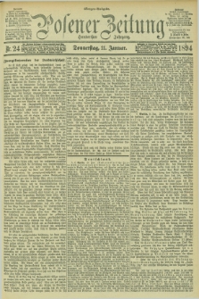 Posener Zeitung. Jg.101, Nr. 24 (11 Januar 1894) - Morgen=Ausgabe. + dod.