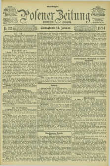 Posener Zeitung. Jg.101, Nr. 32 (13 Januar 1894) - Abend=Ausgabe.