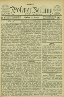Posener Zeitung. Jg.101, Nr. 47 (19 Januar 1894) - Abend=Ausgabe.