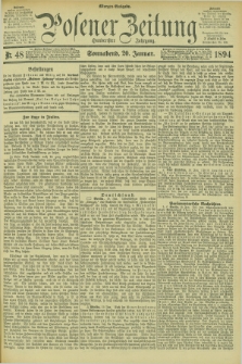 Posener Zeitung. Jg.101, Nr. 48 (20 Januar 1894) - Morgen=Ausgabe. + dod.