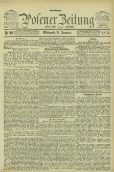 Posener Zeitung. Jg.101, Nr. 59 (24 Januar 1894) - Abend=Ausgabe.