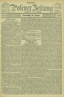 Posener Zeitung. Jg.101, Nr. 61 (25 Januar 1894) - Mittag=Ausgabe.
