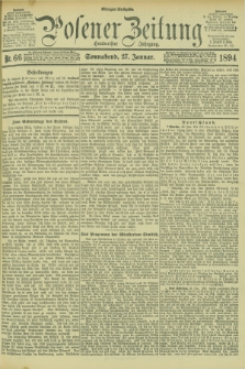 Posener Zeitung. Jg.101, Nr. 66 (27 Januar 1894) - Morgen=Ausgabe. + dod.