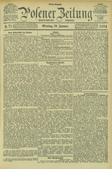 Posener Zeitung. Jg.101, Nr. 71 (29 Januar 1894) - Abend=Ausgabe.