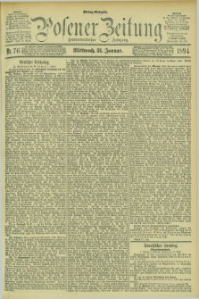 Posener Zeitung. Jg.101, Nr. 76 (31 Januar 1894) - Mittag=Ausgabe.