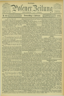 Posener Zeitung. Jg.101, Nr. 80 (1 Februar 1894) - Abend=Ausgabe.