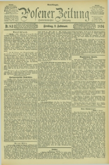 Posener Zeitung. Jg.101, Nr. 83 (2 Februar 1894) - Abend=Ausgabe.