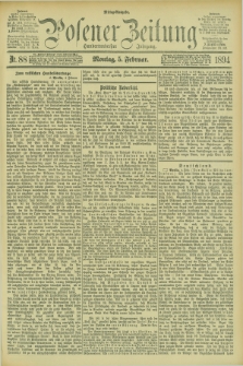 Posener Zeitung. Jg.101, Nr. 88 (5 Februar 1894) - Mittag=Ausgabe.