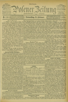 Posener Zeitung. Jg.101, Nr. 116 (15 Februar 1894)