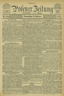 Posener Zeitung. Jg.101, Nr. 134 (22 Februar 1894)
