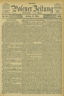 Posener Zeitung. Jg.101, Nr. 190 (16 März 1894)