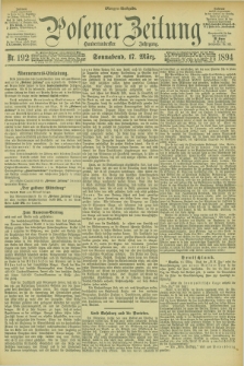 Posener Zeitung. Jg.101, Nr. 192 (17 März 1894) + dod.