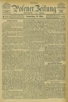 Posener Zeitung. Jg.101, Nr. 216 (29 März 1894) - Mittag=Ausgabe.