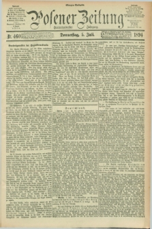 Posener Zeitung. Jg.101, Nr. 460 (5 Juli 1894) - Morgen=Ausgabe. + dod.