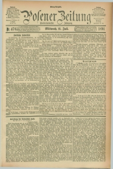 Posener Zeitung. Jg.101, Nr. 476 (11 Juli 1894) - MIttag=Ausgabe.