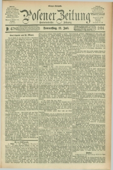 Posener Zeitung. Jg.101, Nr. 478 (12 Juli 1894) - Morgen=Ausgabe. + dod.