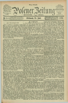 Posener Zeitung. Jg.101, Nr. 511 (25 Juli 1894) - Morgen=Ausgabe. + dod.