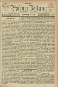 Posener Zeitung. Jg.101, Nr. 515 (26 Juli 1894) - Mittag=Ausgabe.