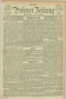 Posener Zeitung. Jg.101, Nr. 525 (30 Juli 1894) - Abend=Ausgabe.