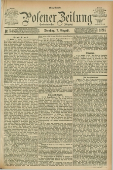 Posener Zeitung. Jg.101, Nr. 545 (7 August 1894) - Mittag=Ausgabe.