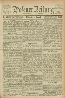 Posener Zeitung. Jg.101, Nr. 549 (8 August 1894) - Abend=Ausgabe.