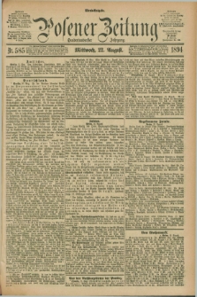 Posener Zeitung. Jg.101, Nr. 585 (22 August 1894) - Abend=Ausgabe.