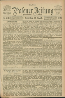 Posener Zeitung. Jg.101, Nr. 587 (23 August 1894) - Mittag=Ausgabe.