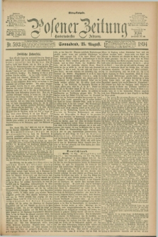 Posener Zeitung. Jg.101, Nr. 593 (25 August 1894) - Mittag=Ausgabe.