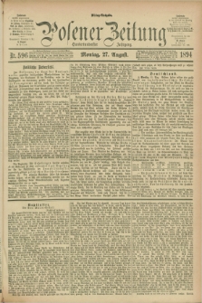 Posener Zeitung. Jg.101, Nr. 596 (27 August 1894) - Mittag=Ausgabe.