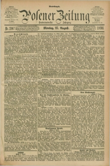 Posener Zeitung. Jg.101, Nr. 597 (27 August 1894) - Abend=Ausgabe.
