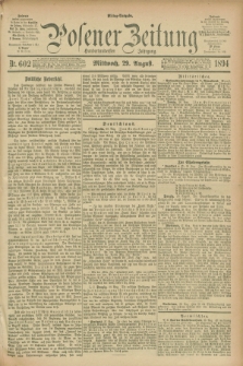 Posener Zeitung. Jg.101, Nr. 602 (29 August 1894) - Mittag=Ausgabe.