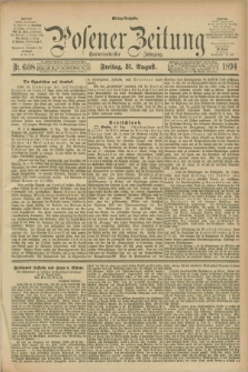 Posener Zeitung. Jg.101, Nr. 608 (31 August 1894) - Mittag=Ausgabe.