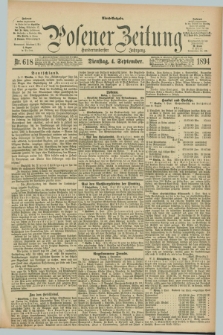 Posener Zeitung. Jg.101, Nr. 618 (4 September 1894) - Abend=Ausgabe.