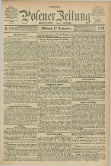 Posener Zeitung. Jg.101, Nr. 639 (12 September 1894) - Abend=Ausgabe.