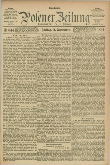 Posener Zeitung. Jg.101, Nr. 644 (14 September 1894) - Mittag=Ausgabe.