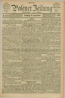 Posener Zeitung. Jg.101, Nr. 654 (18 September 1894) - Abend=Ausgabe.