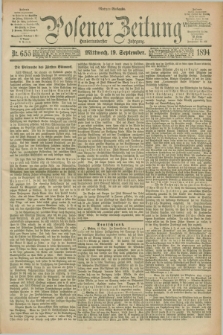 Posener Zeitung. Jg.101, Nr. 655 (19 September 1894) - Morgen=Ausgabe. + dod.