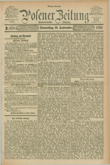 Posener Zeitung. Jg.101, Nr. 658 (20 September 1894) - Morgen=Ausgabe. + dod.